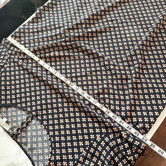 LOFT Plus Mosaic Tie Waist Long Sleeve Shirt Dress Women's Size 18 - Picture 10 of 10